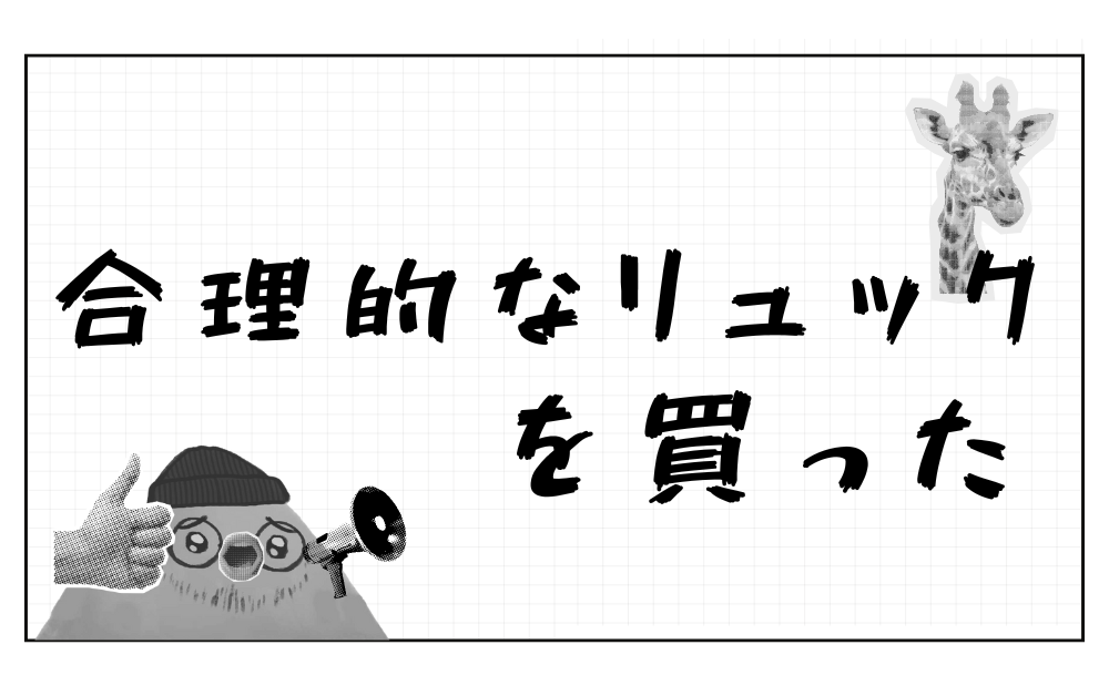 合理的なリュックを買った